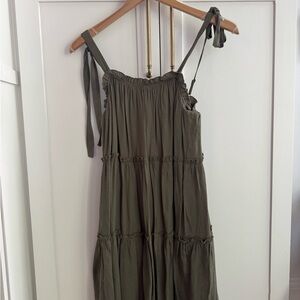 Altar'd State Olive Green Midi Dress